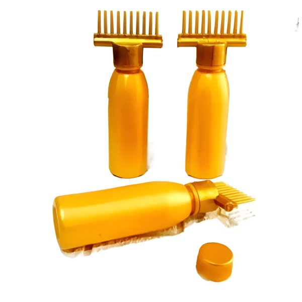 3 In 1 Combo Deal 1 Derma Roller (0.5mm) , Silicone Scalp Massage Brush , Oil Bottle