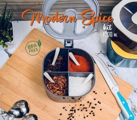 4 In 1 Modern Spice Kit ,Free Spoon