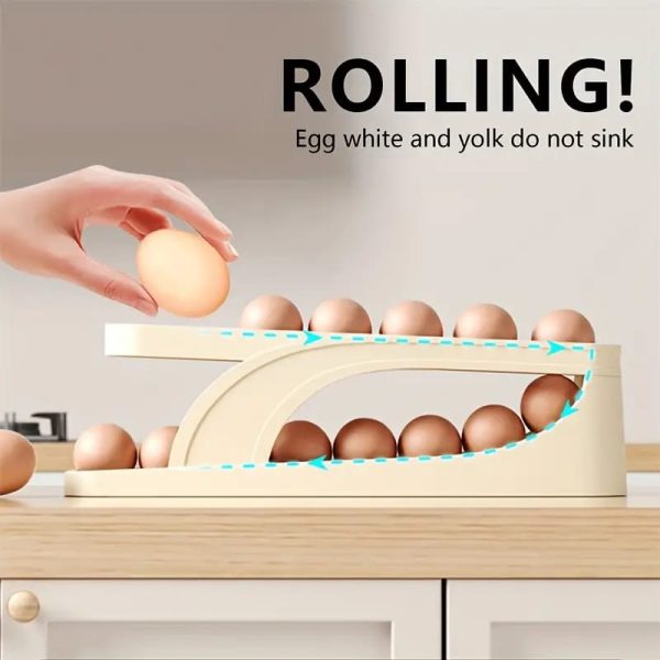 Egg Organizer, Double Layer Egg Storage Tray