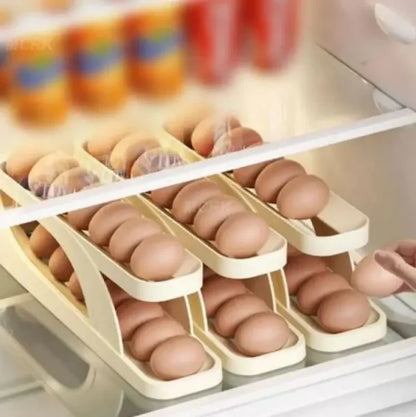 Egg Organizer, Double Layer Egg Storage Tray
