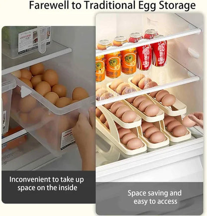 Egg Organizer, Double Layer Egg Storage Tray