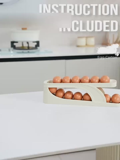 Egg Organizer, Double Layer Egg Storage Tray